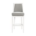 Alaterre Furniture Ellie Bar Height Stool with Back, White ANEL02PDC